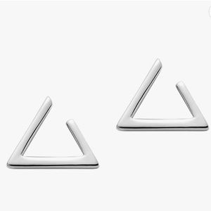 Sterling silver hallow triangle stud earrings